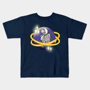 Astronaut manatee in space: I like space both outer & personal! Kids T-Shirt